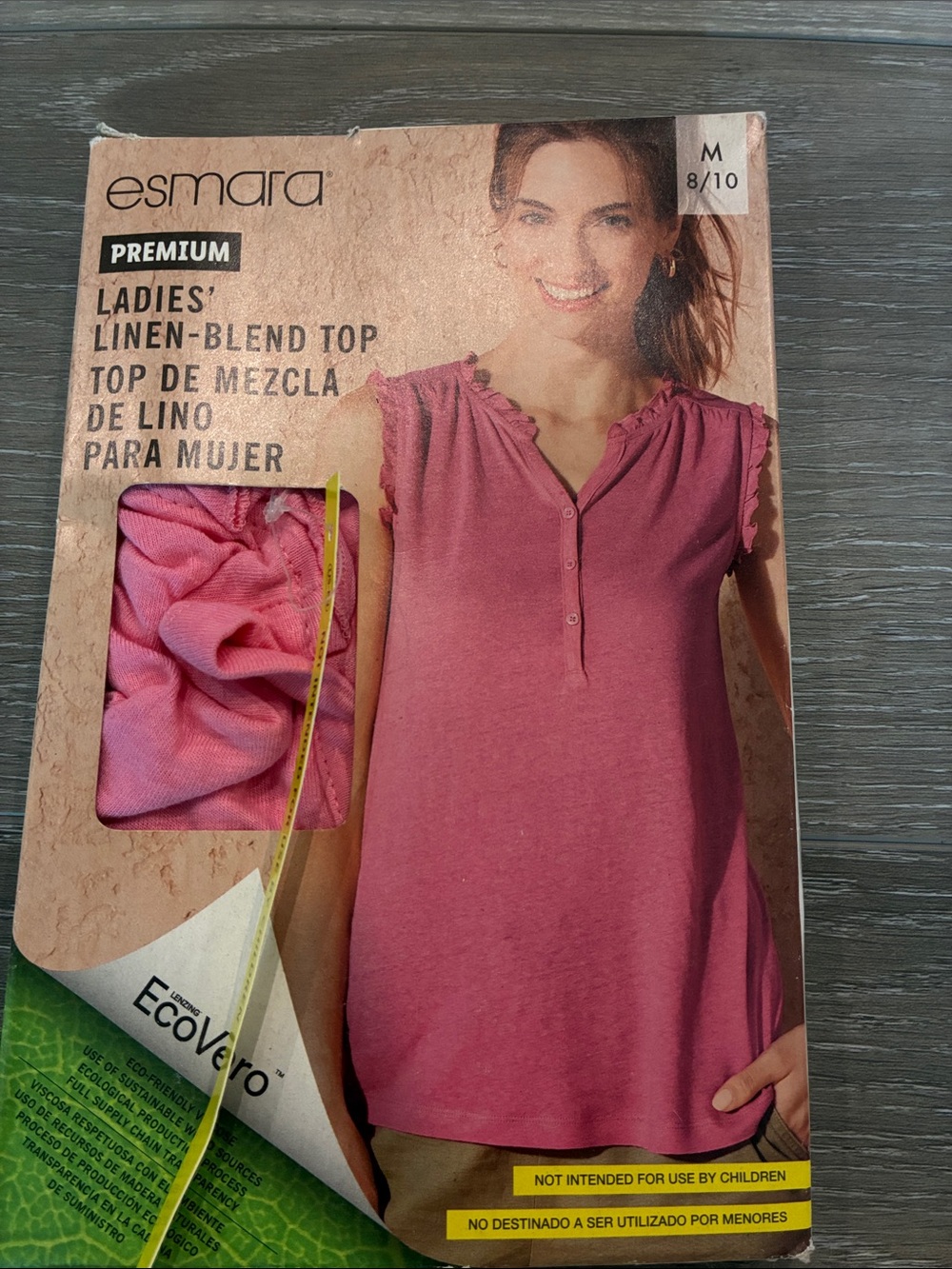 Esmara Pink Linen-Blend Sleeveless Tank Top